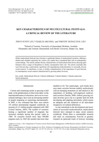 Key characteristics of multicultural festivals: A critical review of the literature