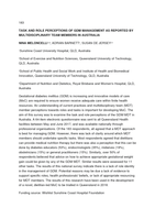 Task and Role Perceptions of GDM Management as Reported by Multidisciplinary Team Members in Australia