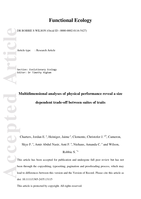 Multidimensional analyses of physical performance reveal a size dependent trade-off between suites of traits