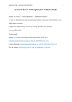 Systematic review of driving simulator validation studies