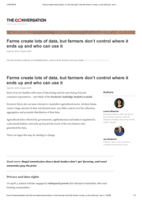 Farms create lots of data, but farmers don’t control where it ends up and who can use it