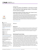 El niño Southern oscillation, overseas arrivals and imported chikungunya cases in Australia: A time series analysis