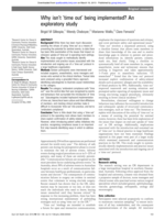 Why isn't 'time out' being implemented? An exploratory study