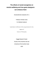 The effects of social exergames on mental wellbeing and how game designers can enhance them