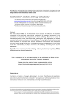 The influence of neophobia and enduring food involvement on travelers' perceptions of wellbeing—Evidence from international visitors to Iran