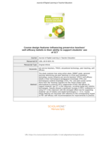 Course design features influencing preservice teachers' self-efficacy beliefs in their ability to support students' use of ICT