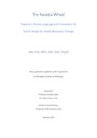 The Rosetta Wheel: Towards a Shared Language and Framework for Game Design for Health Behaviour Change