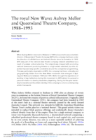 The royal New Wave: Aubrey Mellor and Queensland Theatre Company, 1988–1993