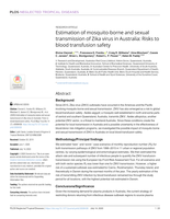 Estimation of mosquito-borne and sexual transmission of Zika virus in Australia: Risks to blood transfusion safety