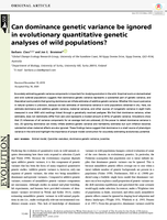 Can dominance genetic variance be ignored in evolutionary quantitative genetic analyses of wild populations?