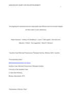 Investigating the association between sleep quality and diffusion-derived structural integrity of white matter in early adolescence