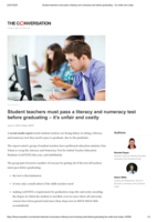 Student teachers must pass a literacy and numeracy test before graduating – it’s unfair and costly