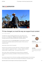 TV has changed, so must the way we support local content