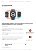 Latest updates: Apple is trying to reclaim its major innovator status (by making you wash your hands)