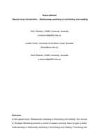 Relationship marketing in franchising and retailing