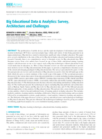 Big Educational Data & Analytics: Survey, Architecture and Challenges