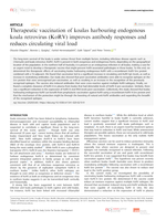 Therapeutic vaccination of koalas harbouring endogenous koala retrovirus (KoRV) improves antibody responses and reduces circulating viral load