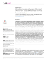 Clinical comparison of five anti-chlamydial antibiotics in koalas (Phascolarctos cinereus)