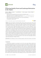 Achieving Quality Forest and Landscape Restoration in the Tropics