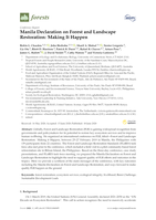 Manila Declaration on Forest and Landscape Restoration: Making It Happen
