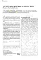 The Binary-Based Model (BBM) for Improved Human Factors Method Selection