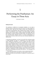 Performing the Posthuman: An Essay in Three Acts