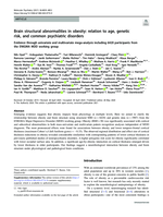 Brain structural abnormalities in obesity: relation to age, genetic risk, and common psychiatric disorders : Evidence through univariate and multivariate mega-analysis including 6420 participants from the ENIGMA MDD working group