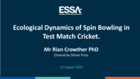 Ecological Dynamics of Spin Bowling in Test Match Cricket