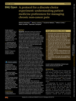 A protocol for a discrete choice experiment: understanding patient medicine preferences for managing chronic non-cancer pain