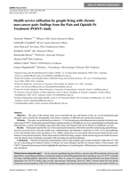 Health service utilisation by people living with chronic non-cancer pain: Findings from the Pain and Opioids in Treatment (POINT) study