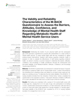 The Validity and Reliability Characteristics of the M-BACK Questionnaire to Assess the Barriers, Attitudes, Confidence, and Knowledge of Mental Health Staff Regarding Metabolic Health of Mental Health Service Users
