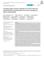 Changing health workforce attitudes to promote improved physical health in mental health service users: Keeping our Staff in Mind (KoSiM)