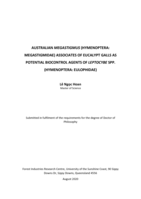Australian Megastigmus (Hymenoptera: Megastigmidae) associates of eucalypt galls as potential biocontrol agents of Leptocybe spp. (Hymenoptera: Eulophidae)