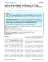 Artificial gravity reveals that economy of action determines the stability of sensorimotor coordination