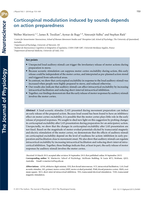 Corticospinal modulation induced by sounds depends on action preparedness