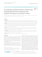 A competency framework for colonoscopy training derived from cognitive task analysis techniques and expert review
