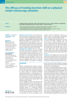 The efficacy of training insertion skill on a physical model colonoscopy simulator