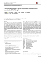 Can germ cell neoplasia in situ be diagnosed by measuring serum levels of microRNA371a-3p?