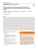 Take-Home Naloxone for the Emergency Interim Management of Opioid Overdose: The Public Health Application of an Emergency Medicine