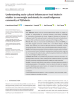 Understanding socio‐cultural influences on food intake in relation to overweight and obesity in a rural indigenous community of Fiji Islands