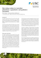 Harvesting residues in Australian plantations: a quantitative and qualitative assessment. Forest Industries Research Bulletin 9, August 2020