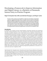 Developing a Framework to Improve Information and Digital Literacy in a Bachelor of Paramedic Science Entry-to-Practice Program