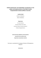 Health professionals’ and stakeholders’ perspectives on the uptake and implementation of the Baby Friendly Hospital/Health Initiative (BFHI) in Australia