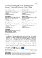 Decolonisation through poetry: building First Nations’ voice and promoting truth-telling