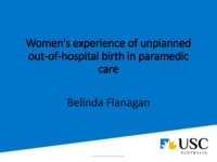 Women's experience of unplanned out-of-hospital birth in paramedic care