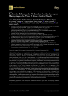 Endotoxin Tolerance in Abdominal Aortic Aneurysm Macrophages, In Vitro: A Case–Control Study