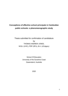 Conceptions of effective school principals in Cambodian public schools: a phenomenographic study