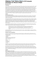 Adapting "8-bit" Motion Style to 3D Computer Animation for Wreck-it Ralph