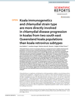 Koala immunogenetics and chlamydial strain type are more directly involved in chlamydial disease progression in koalas from two south east Queensland koala populations than koala retrovirus subtypes