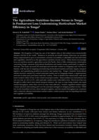The Agriculture–Nutrition–Income Nexus in Tonga: Is Postharvest Loss Undermining Horticulture Market Efficiency in Tonga?